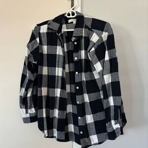 LOFT Black and White Flannel women’s Shirt